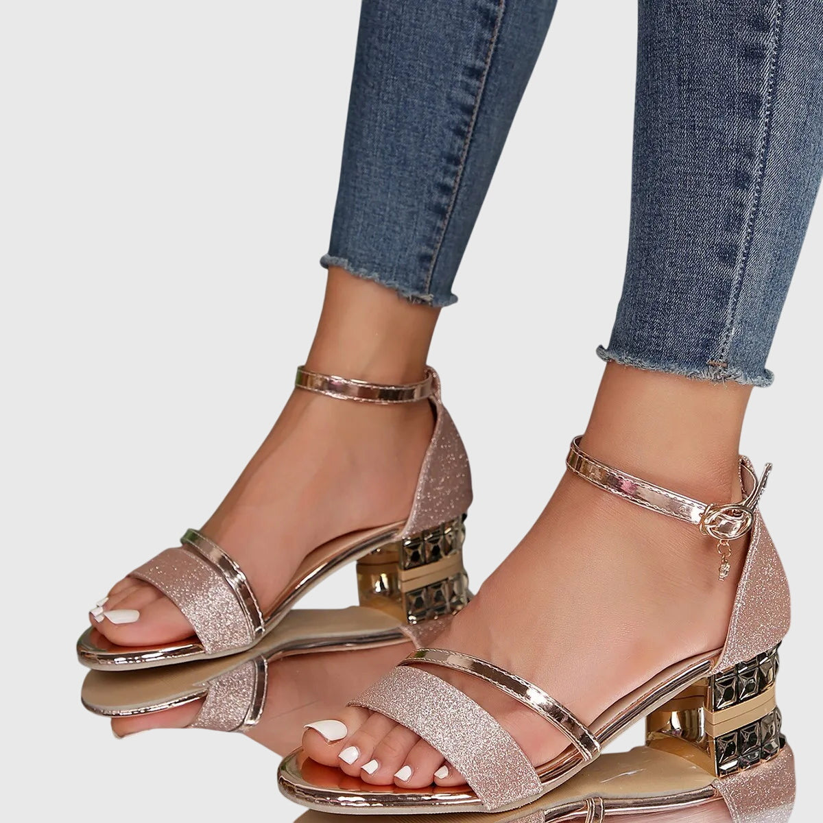 Amber | Women's Strappy Low Heeled Sandals