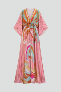 Esme | Women's Summer Printed Batwing Sleeves Dress