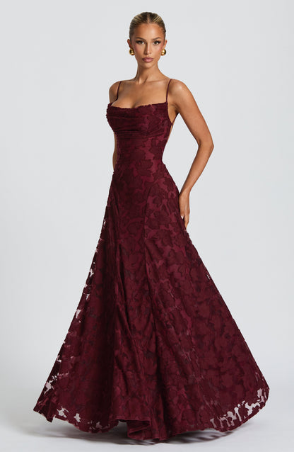 Lisanne | Women's Elegant Embroidered Maxi Evening Dress