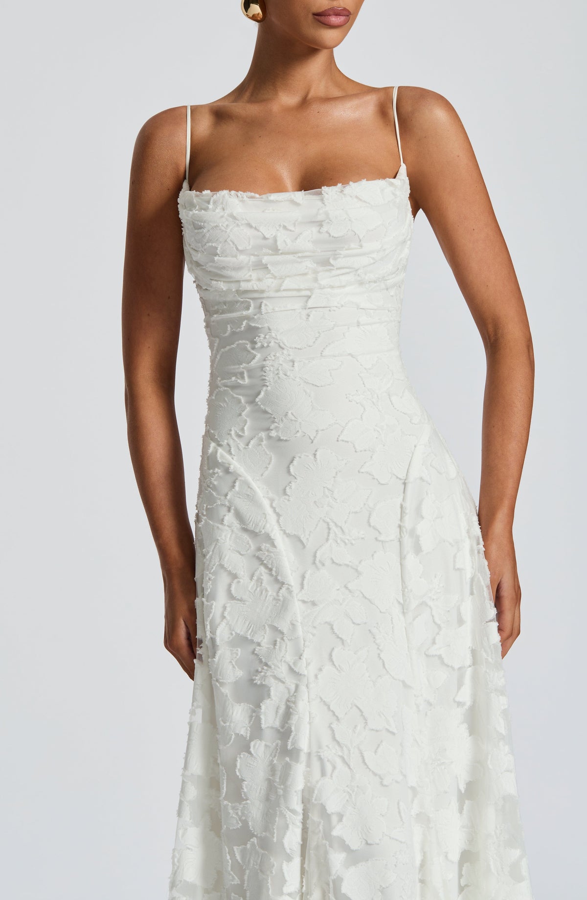 Harriet | Women's Lace-Back Wedding Guest Dress Maxi Gown