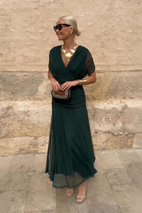 Georgia | Women's Chiffon Off Shoulder Maxi Dress