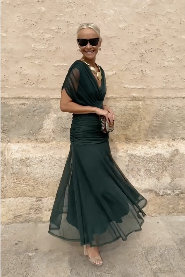 Georgia | Women's Ruched Off-Shoulder Maxi Dress