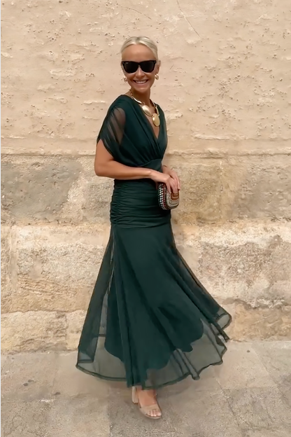 Georgia | Women's Ruched Off-Shoulder Maxi Dress