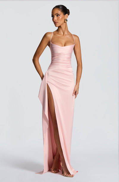 Skye | Women's Evening Satin Cross-Back Dress