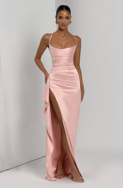Skye | Women's Evening Satin Cross-Back Dress