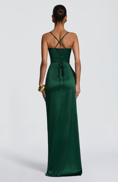 Skye | Women's Evening Satin Cross-Back Dress