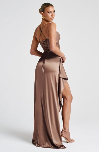 Skye | Women's Evening Satin Cross-Back Dress