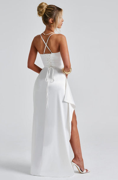 Skye | Women's Evening Satin Cross-Back Dress