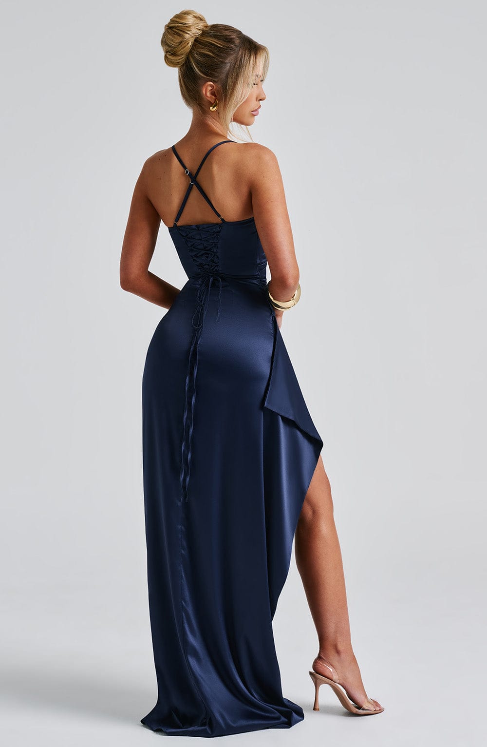 Skye | Women's Evening Satin Cross-Back Dress