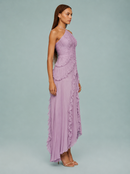 Fiona | Women's Embroided Halterneck Maxi Dress