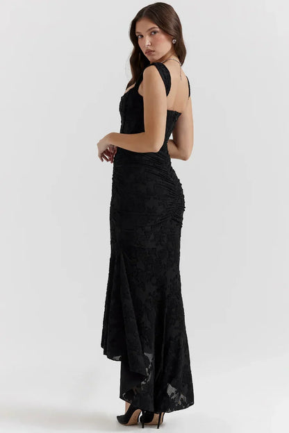 Sharon | Women's Embroided Assymatrical Wedding Guest Dress