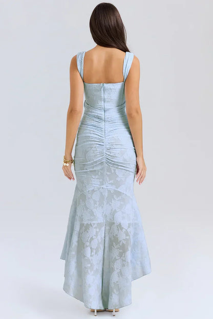 Sharon | Women's Embroided Assymatrical Wedding Guest Dress