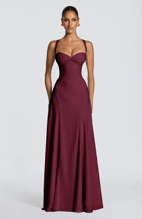 Emma | Women's Sweetheart Wedding Guest Maxi Dress