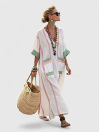 Jessica | Women's Oversized Striped Kaftan Dress