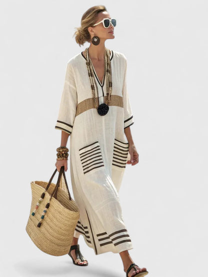 Jessica | Women's Oversized Striped Kaftan Dress
