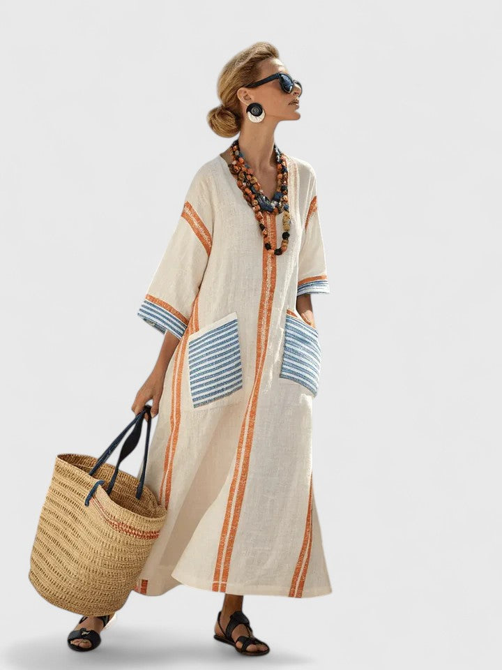 Jessica | Women's Oversized Striped Kaftan Dress