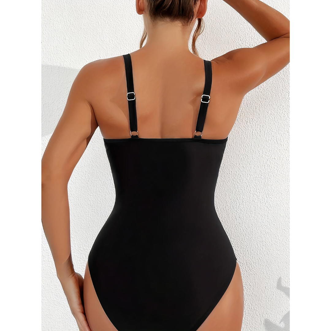 Kerry | Women's Plunging Mesh Panel Swimsuit