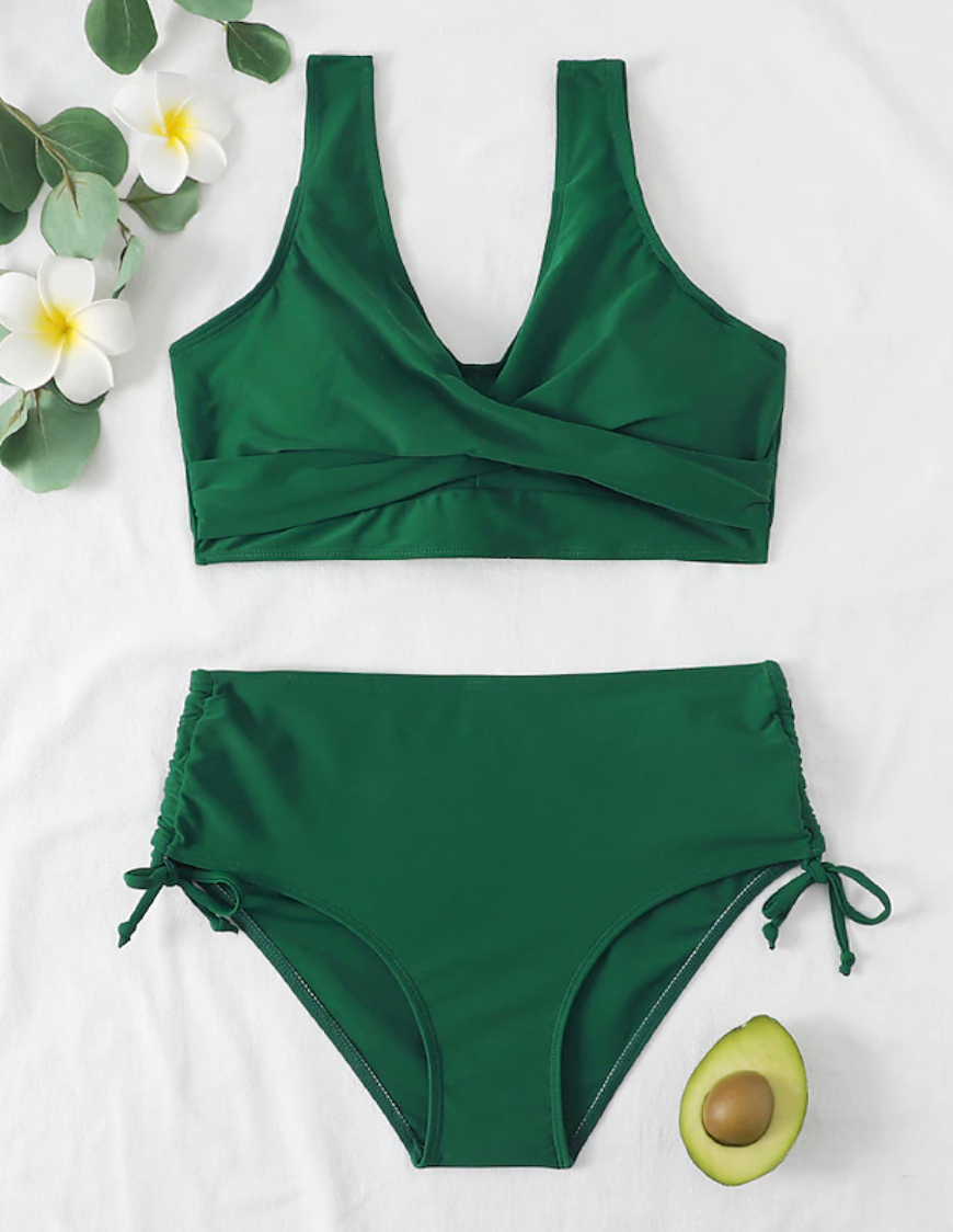 Laura | Women's Twist-Front High-Waisted Bikini Set