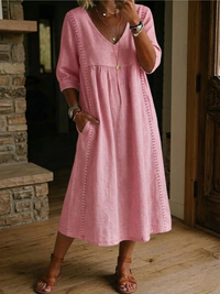 Lexi | Women's Casual Short Sleeve Midi Dress