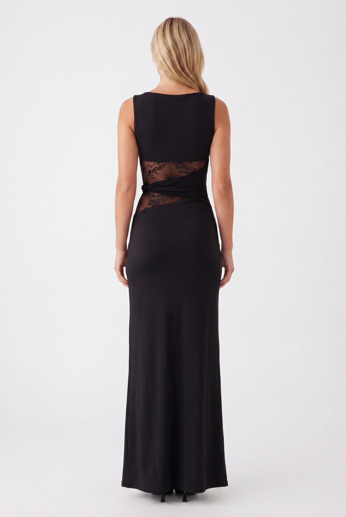 Lola | Women's Sleeveless Lace-Panel Maxi Dress