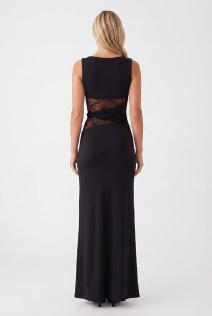 Lola | Women's Sleeveless Lace-Panel Maxi Dress