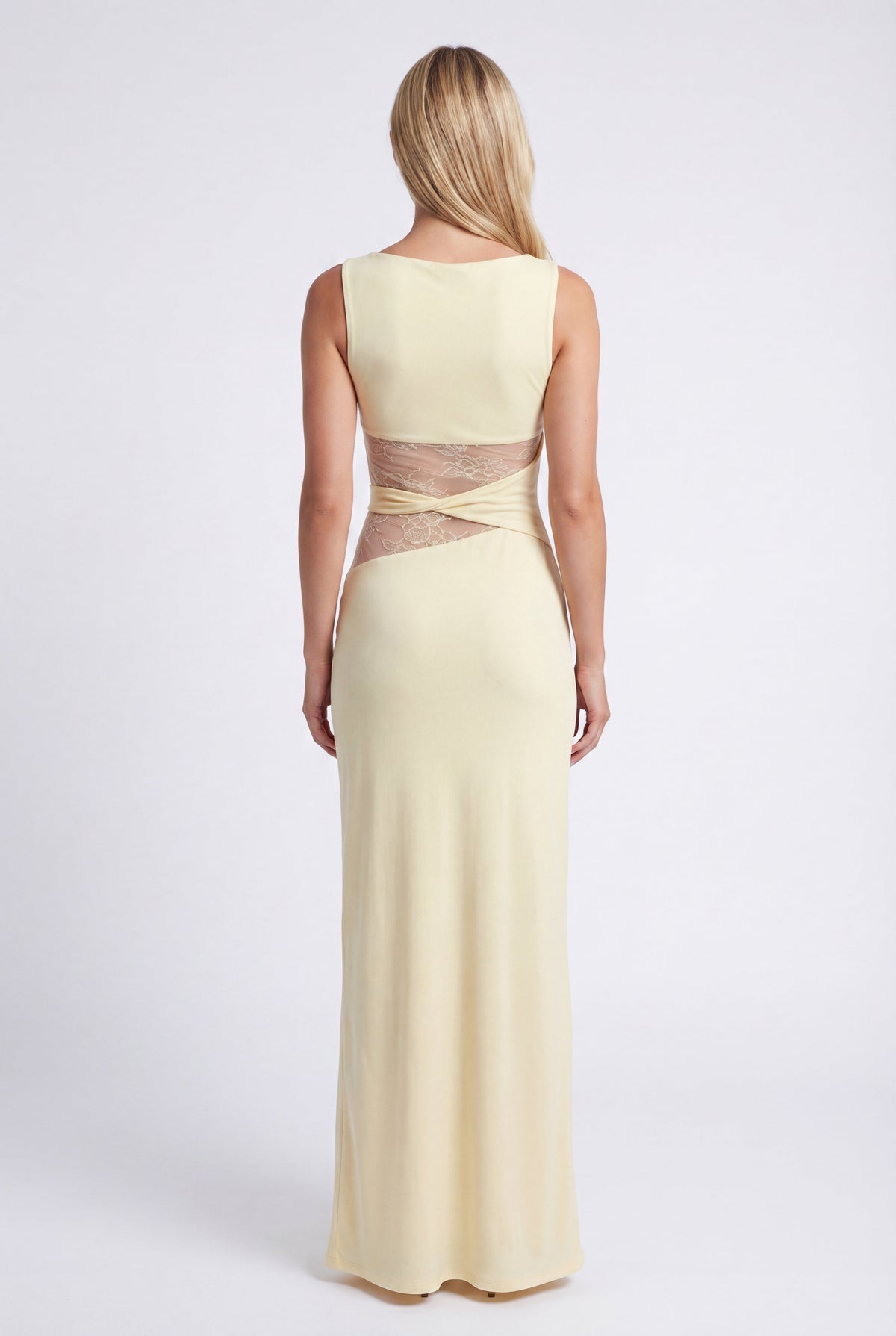 Lola | Women's Sleeveless Lace-Panel Maxi Dress