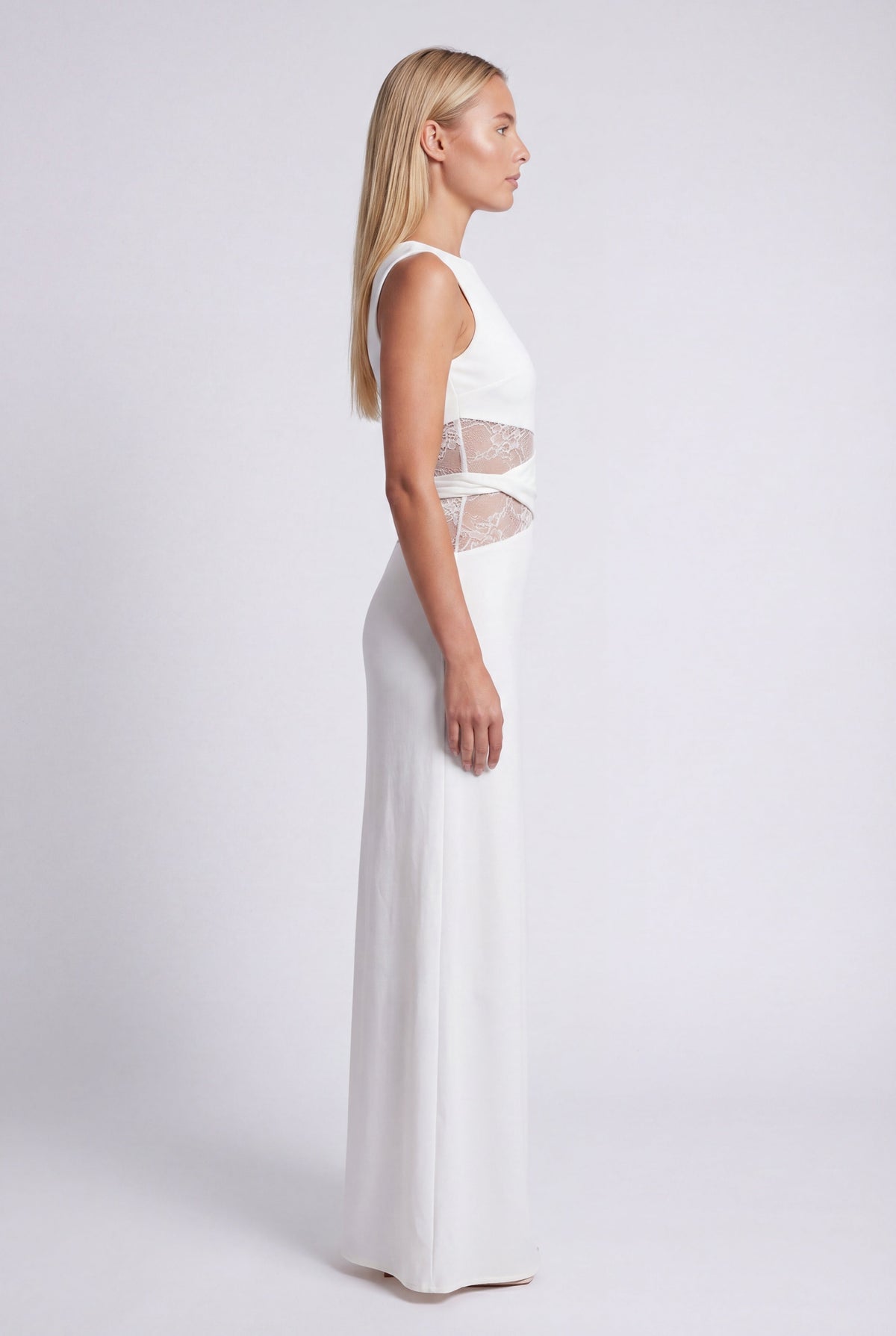 Lola | Women's Sleeveless Lace-Panel Maxi Dress