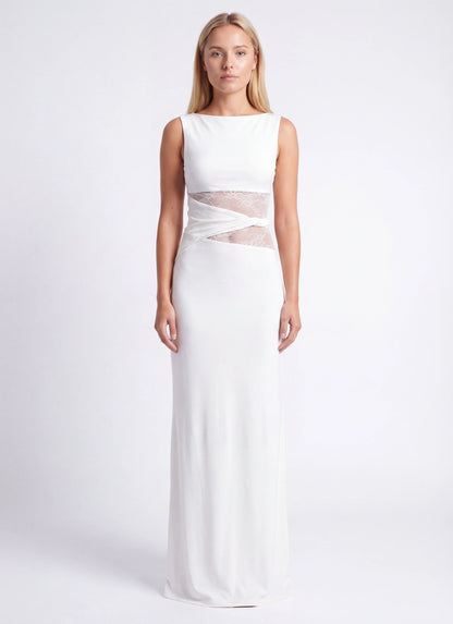 Lola | Women's Sleeveless Lace-Panel Maxi Dress