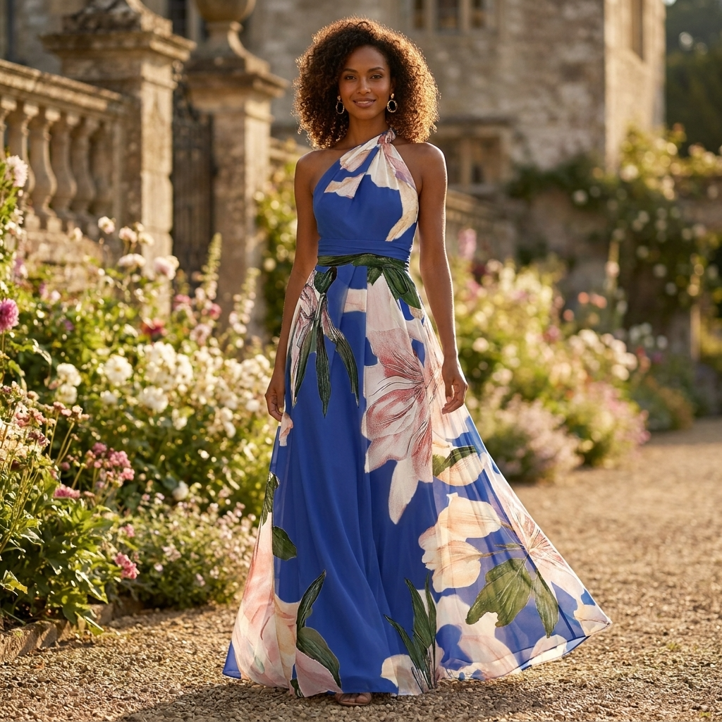 Matilda | Women's Floral Halter Maxi Dress