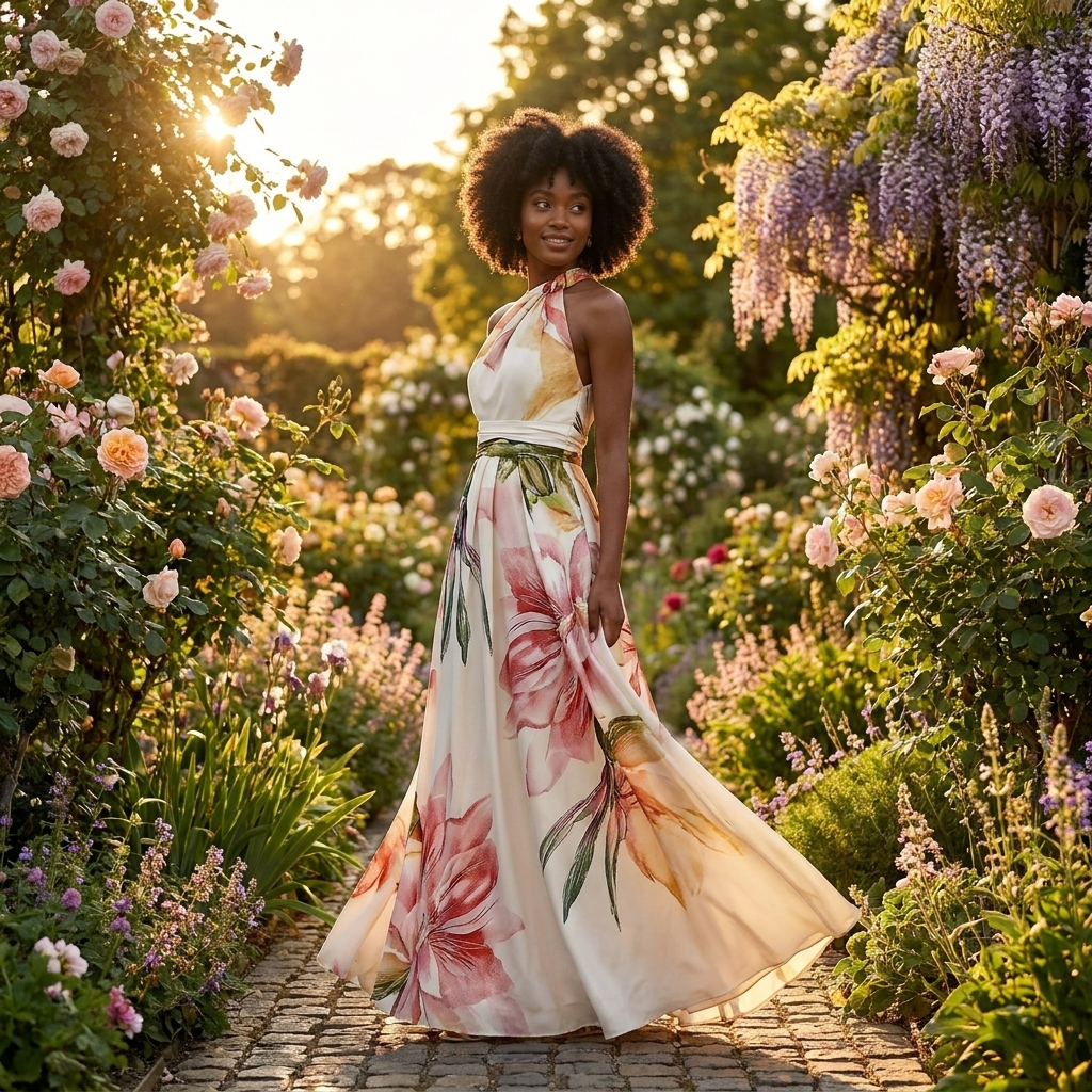 Matilda | Women's Floral Halter Maxi Dress