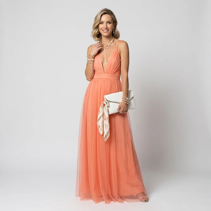 Daisy | Women's Elegant Deep V-Neck Maxi Dress
