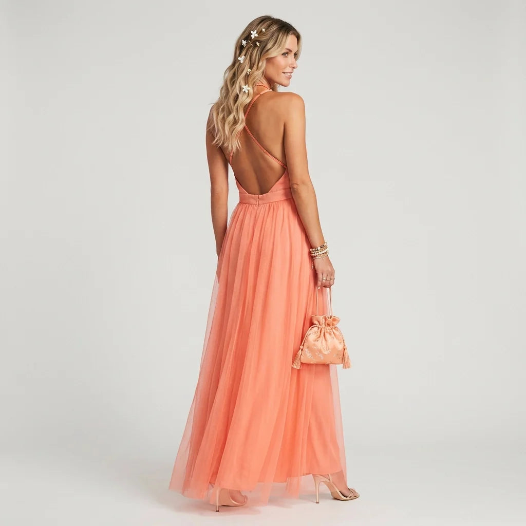 Daisy | Women's Elegant Deep V-Neck Maxi Dress