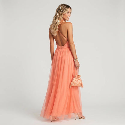 Daisy | Women's Elegant Deep V-Neck Maxi Dress
