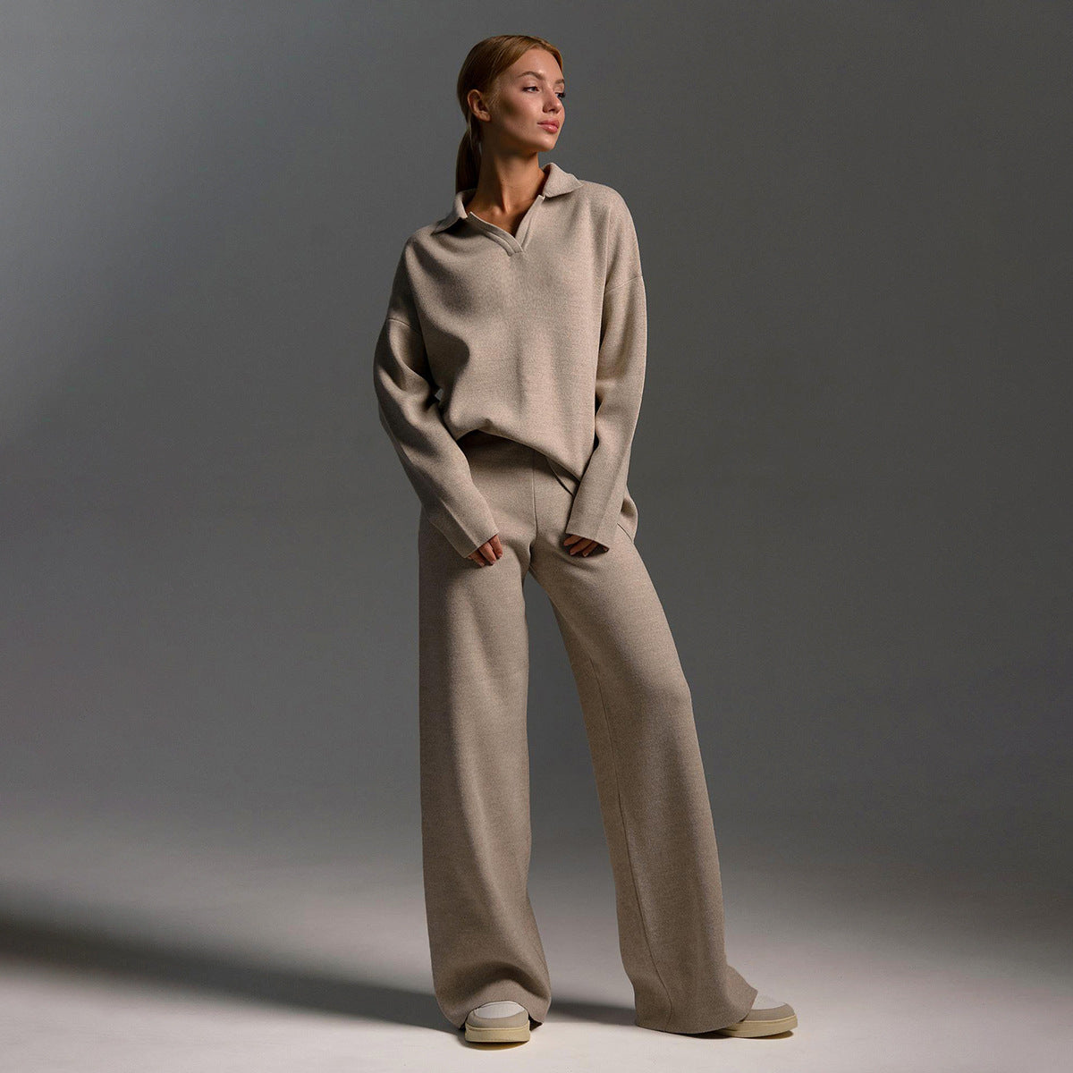 Millie | Women's Relaxed Collared Polo Trousers Set