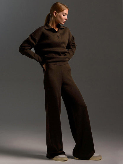 Millie | Women's Relaxed Collared Polo Trousers Set