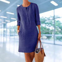 Patricia | Women's Summer Button Front Pocket Dress