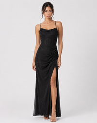 Poppy | Women's Glamorous Glitter Maxi Dress