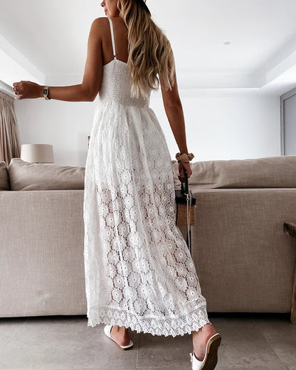 Poppy | Women's Romantic Lace V-Neck Maxi Dress