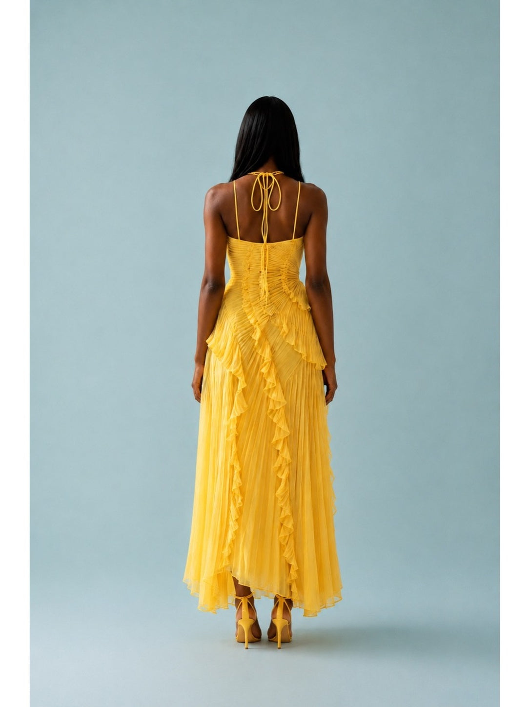 Fiona | Women's Embroided Halterneck Maxi Dress