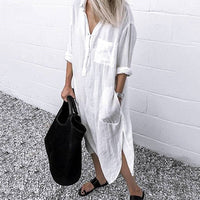 Sophia | Women's Linen Summer Shirt Dress