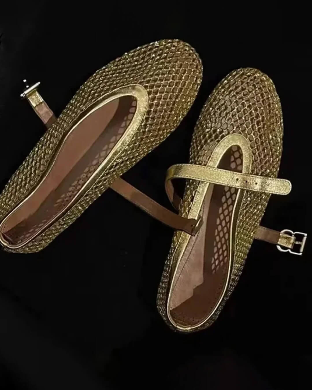 Summer | Women's Fishnet Ballerina's Mary Jane Flats