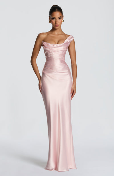 Sophia | Women's One Shoulder Satin Evening Dress