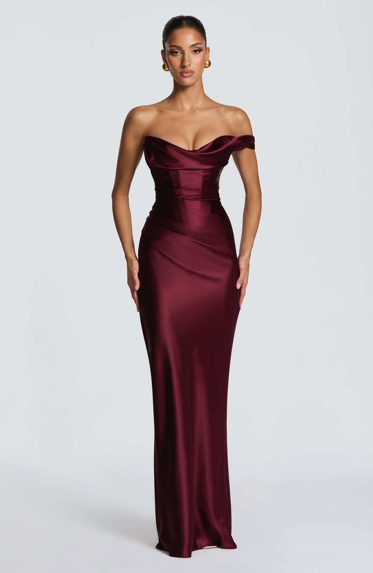 Sophia | Women's One Shoulder Satin Evening Dress