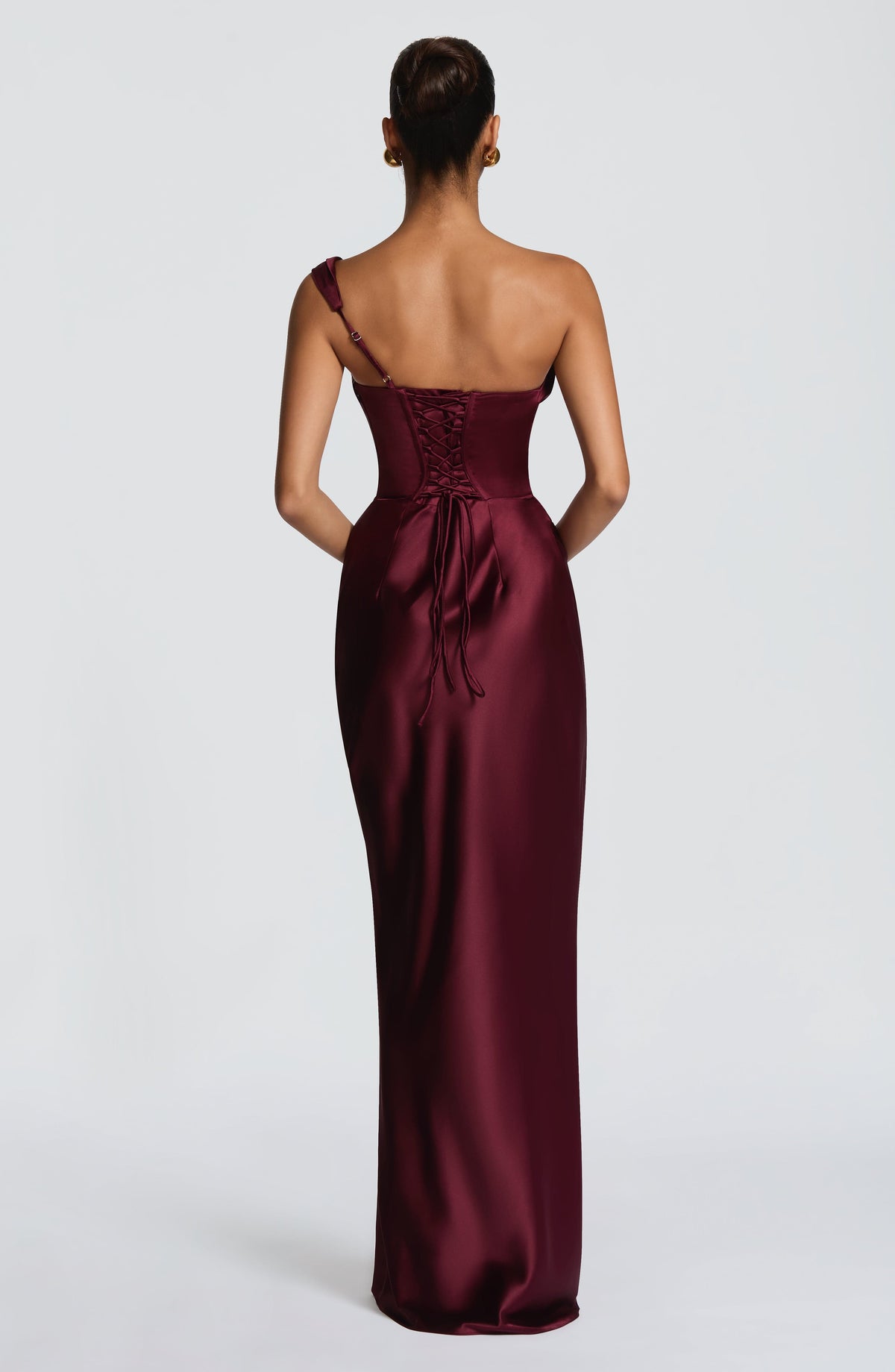 Sophia | Women's One Shoulder Satin Evening Dress