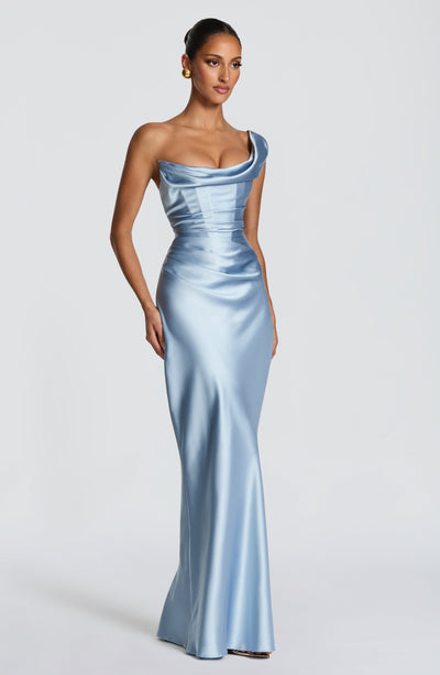 Sophia | Women's One Shoulder Satin Evening Dress