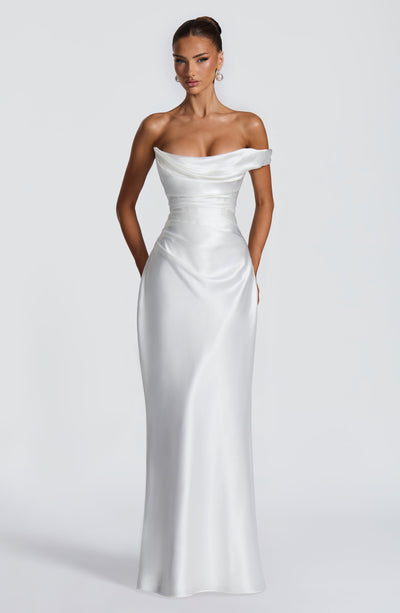 Sophia | Women's One Shoulder Satin Evening Dress