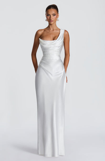 Sophia | Women's One Shoulder Satin Evening Dress