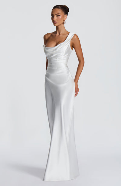 Sophia | Women's One Shoulder Satin Evening Dress
