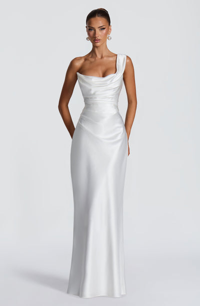 Sophia | Women's One Shoulder Satin Evening Dress