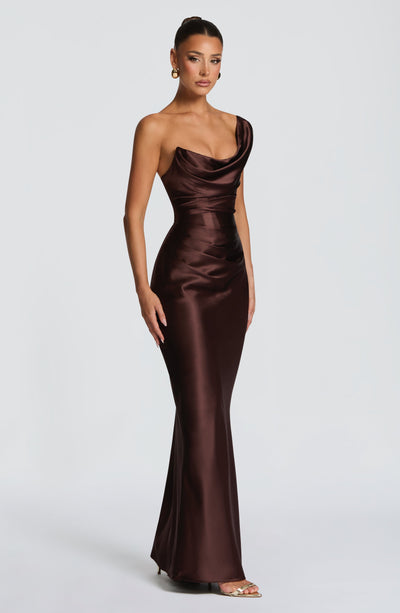 Sophia | Women's One Shoulder Satin Evening Dress